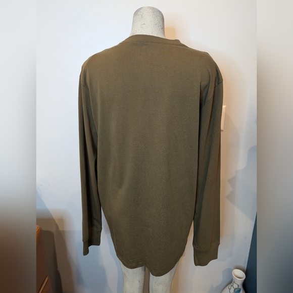 Timberland Men's Logo Green Long Sleeve cotton Tee Size XL - Picture 7 of 11